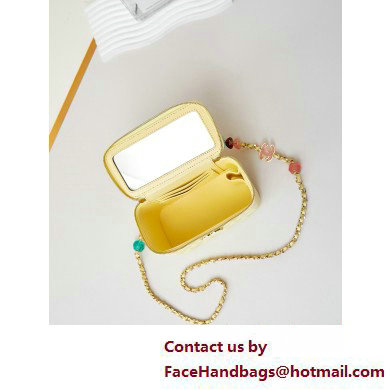 Chanel Lambskin, Resin  &  Gold-Tone Metal Clutch with Chain Bag AP3213 Yellow 2025